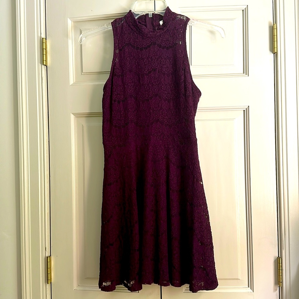 Juniors Plum color dress by Francesca’s size Meduim